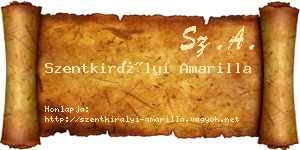 Szentkirályi Amarilla névjegykártya